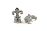 Global Solutions Metal Wax Seal 3/4" with Fleur-de-lis handle - Cat Face