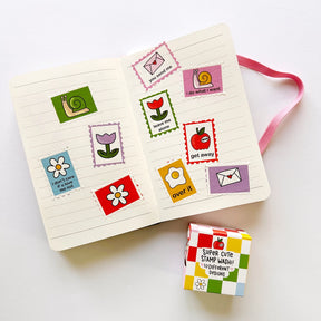 Calliope Pencil Factory - Washi tape - 15mm Cheeky Checks Faux Stage Stamp