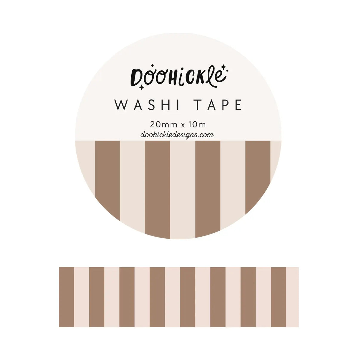 Doohickle Designs - Washi Tape - Latte Stripe
