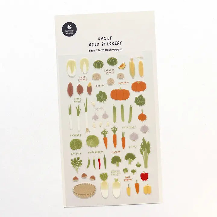 Suatelier Design - Sticker Sheet - Farm Fresh Veggies
