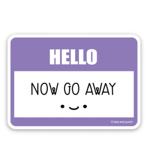 Kiss and Punch - Vinyl Sticker - Now Go Away