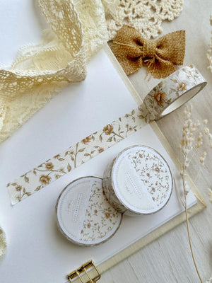 Leelajournals Washi Tape - Creamy Red Floral