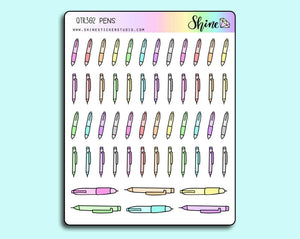 Shine Sticker Studio Sticker Sheet - Pens