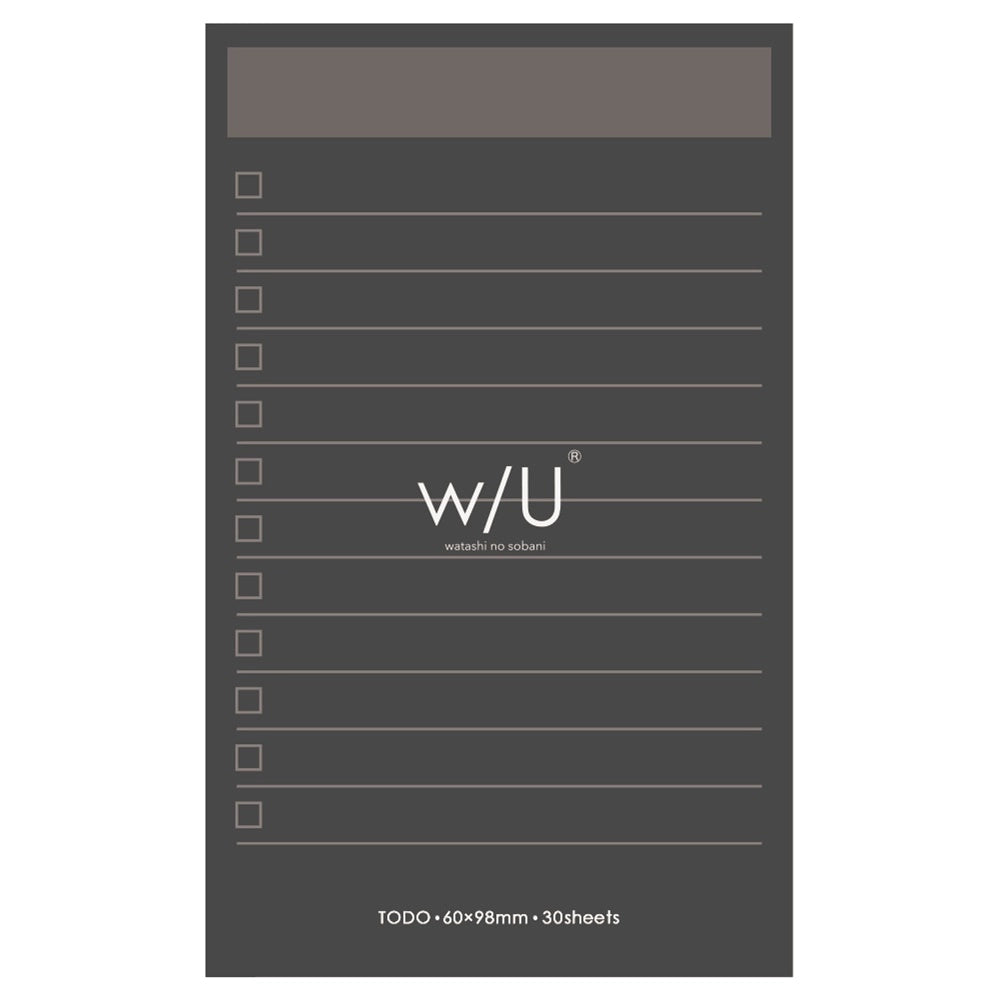 Nakabayashi W/U Slim Sticky Notebook with Built in To Do List