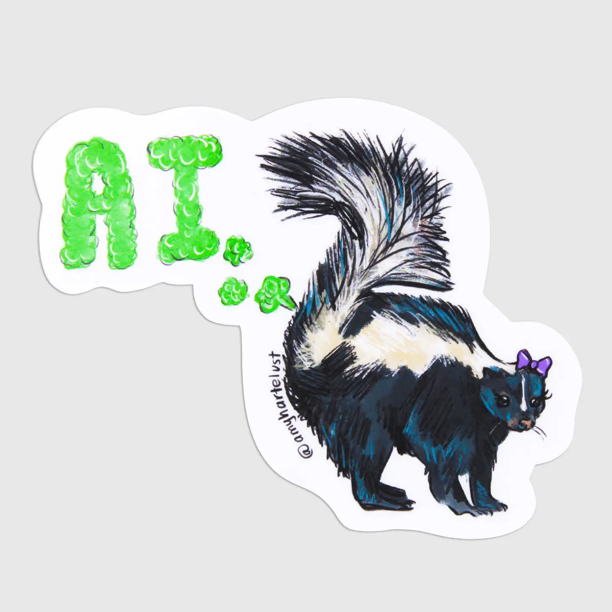 Amy Hartelust Art & Illustration - Vinyl Sticker - AI Stinks