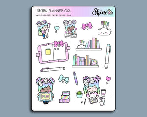 Shine Sticker Studio Sticker Sheet - Luna Planner Girl
