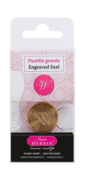 Jacques Herbin Brass Wax Seal Symbol Scripted Old Style Alphabet