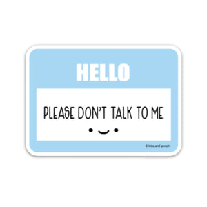 Kiss and Punch - Vinyl Sticker - Don't Talk To Me