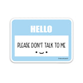 Kiss and Punch - Vinyl Sticker - Don't Talk To Me