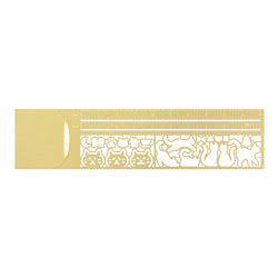 Midori Clip Ruler - Cats