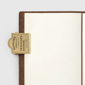 TRAVELER'S COMPANY Traveler's Notebook Brass Clip -Traveler's Logo
