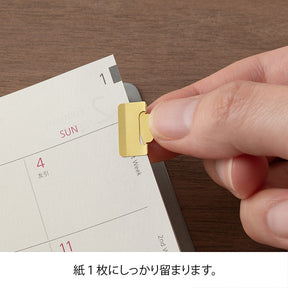 Chiratto Index Page Clip - Brass Small