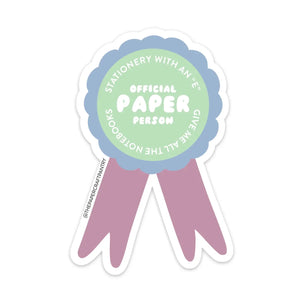 The Paper + Craft Pantry Vinyl Sticker - Official Paper Person