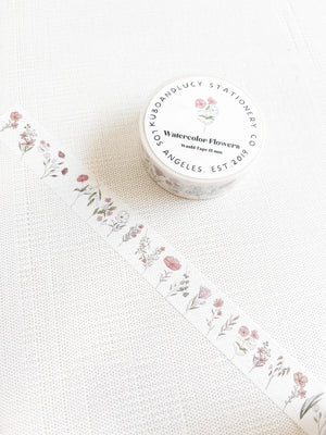 Kuboandlucy Stationery Co. Washi Tape - Watercolor Flowers