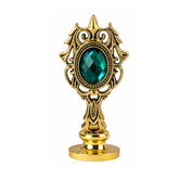 Freund Mayer Wax Seal Handle - Ornate Metal with Crystal