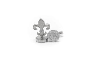 Global Solutions Metal Wax Seal 3/4" with Fleur-de-lis handle - Pumpkin