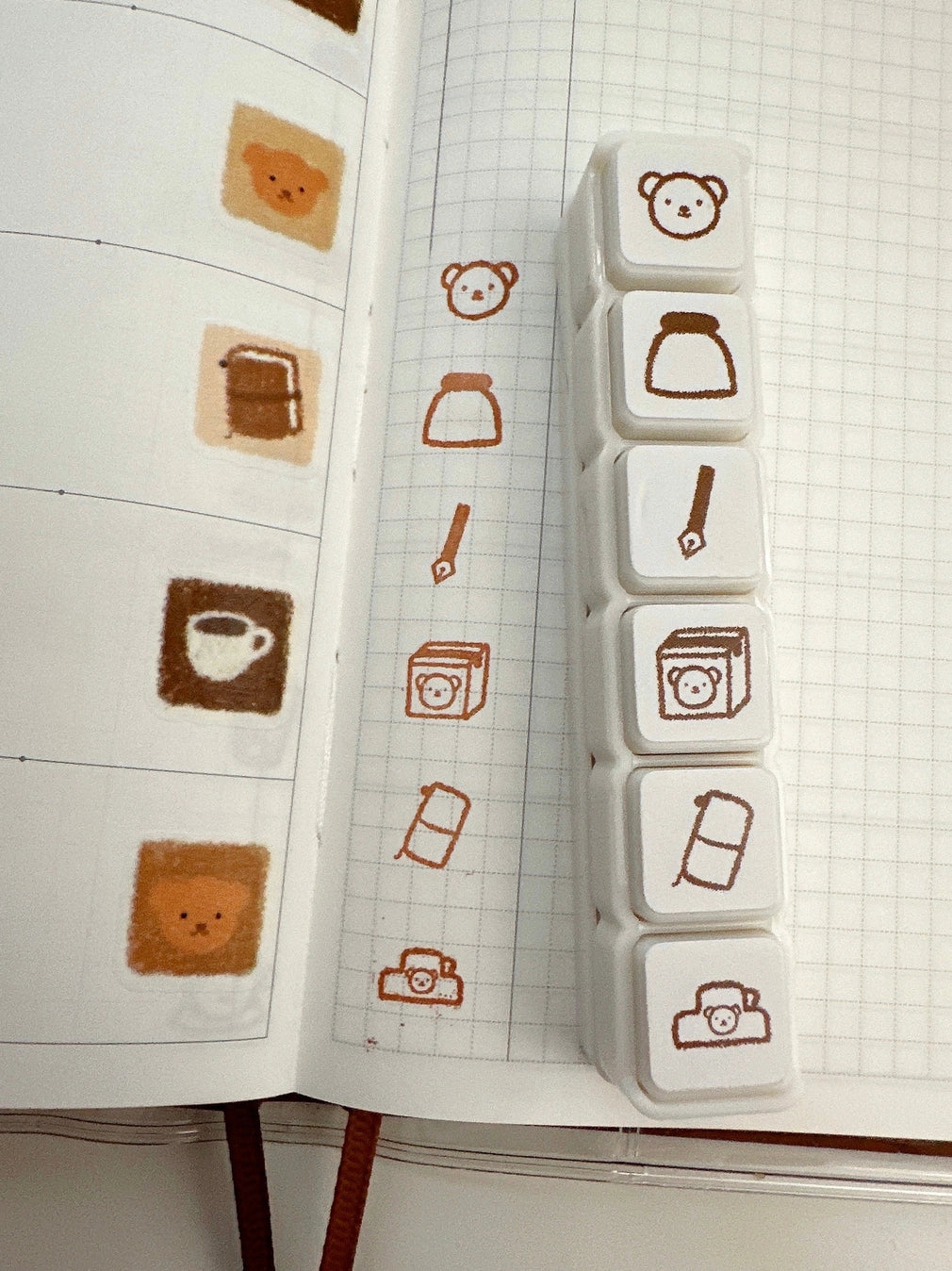 Bloom Paper Studio Button Stamp - Bear's Happy Moments