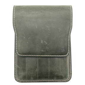 Galen Leather Co. Magnetic Flap Pen Case for 5 Pens - Crazy Horse Green