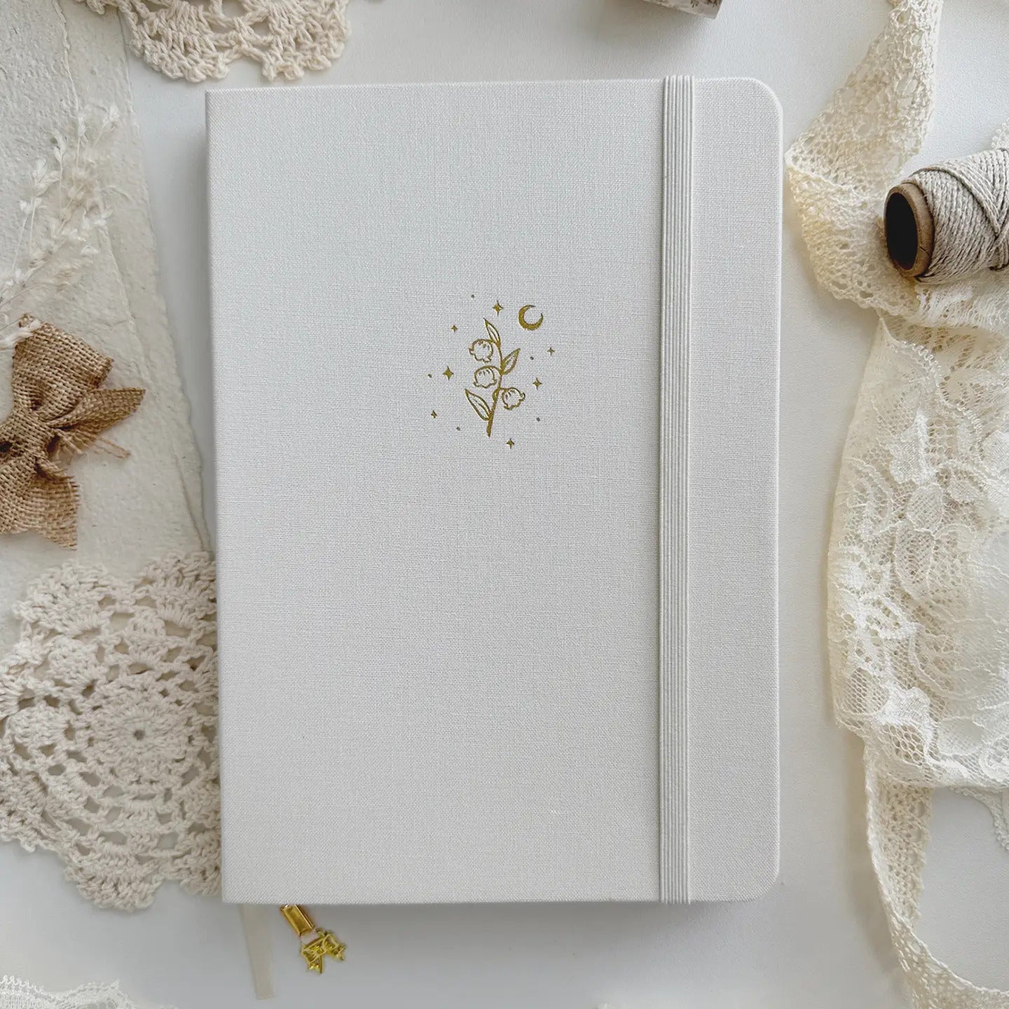 Leelajournals - 160gsm Notebook - Lily of the Valley - Dot