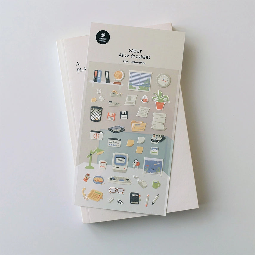 Suatelier Design - Sticker Sheet - Retro Office