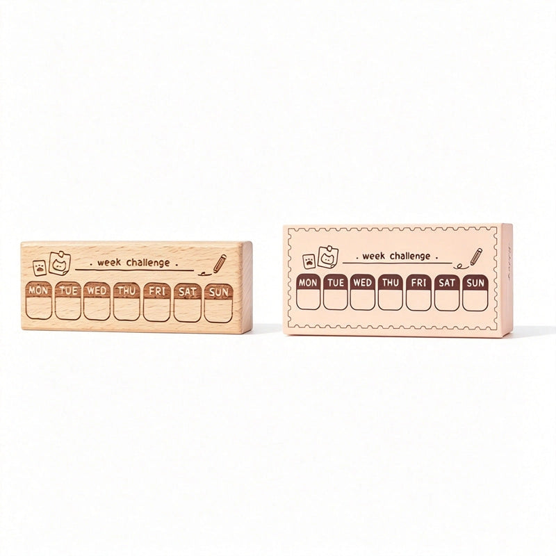 NoteMood - Wooden Stamp - Cat Planner