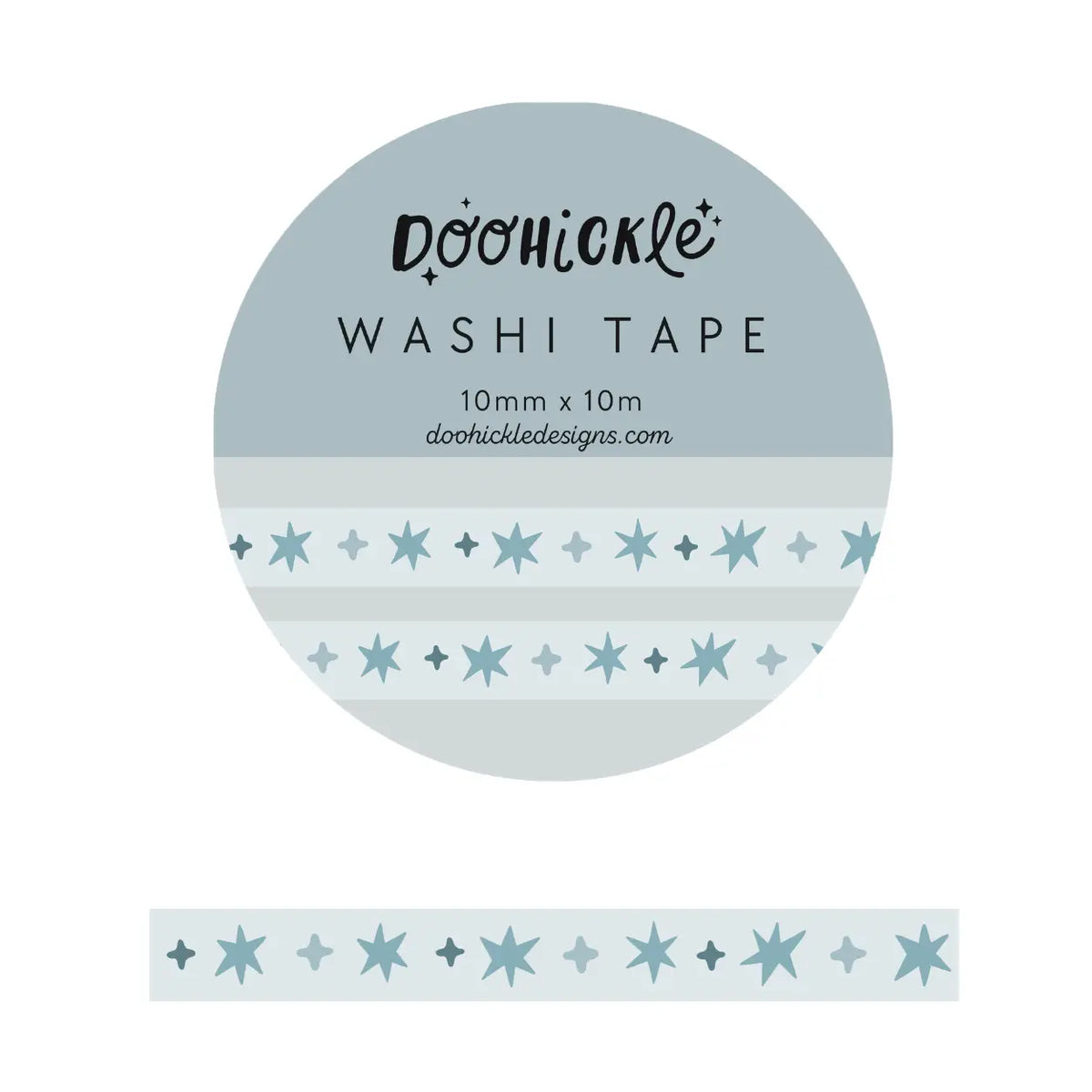 Doohickle Designs - Washi Tape - Light Blue Wonky Stars
