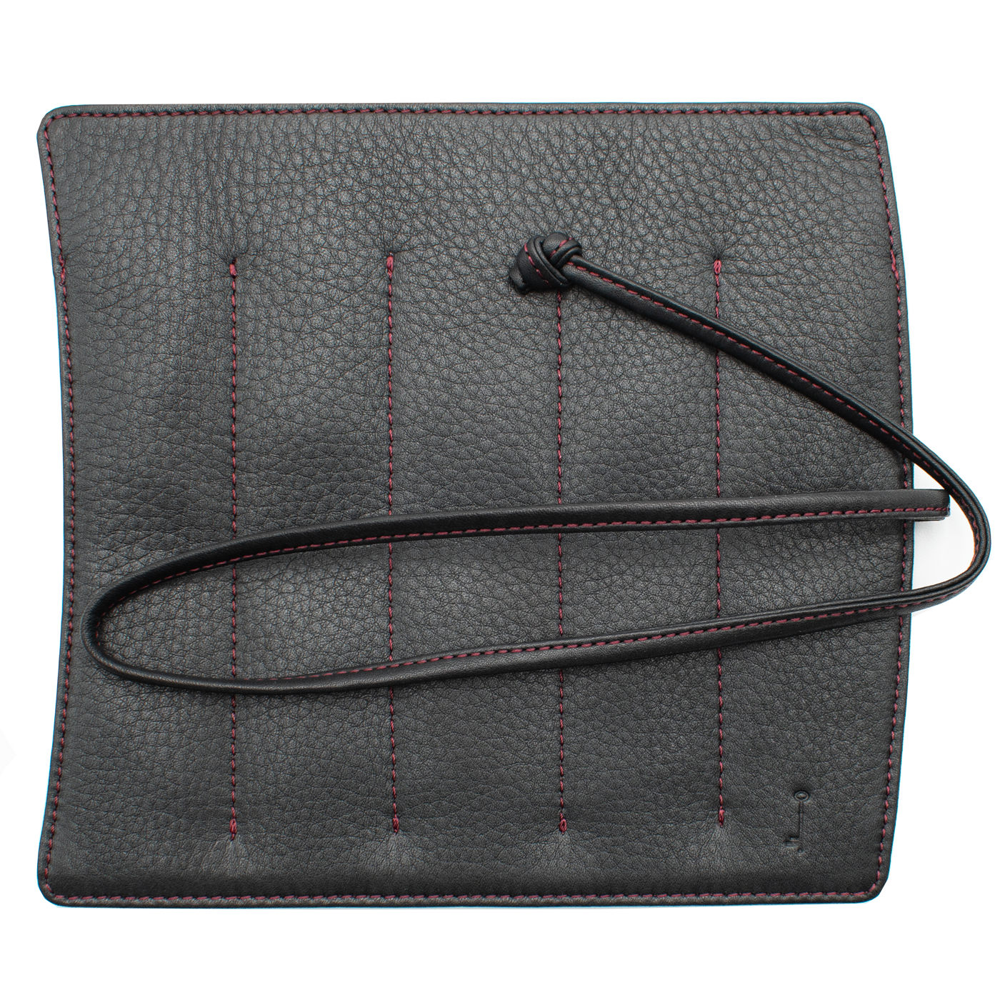 Nagasawa Kip Leather 5 Pen Roll - Black