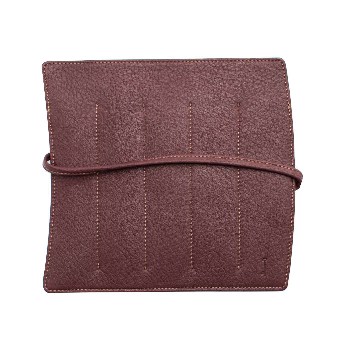 Nagasawa 5 Pen Kip Leather Pen Roll - Bordeaux