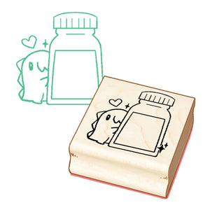 Sakuradragon - An Itty Bitty Bottle Wooden Stamp