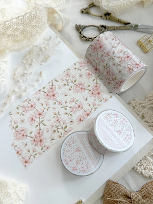 Leelajournals Washi Tape - Cream Sakura Floral