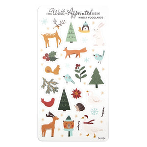 The Well Appointed Desk - Winter Woodlands  Sticker Sheet