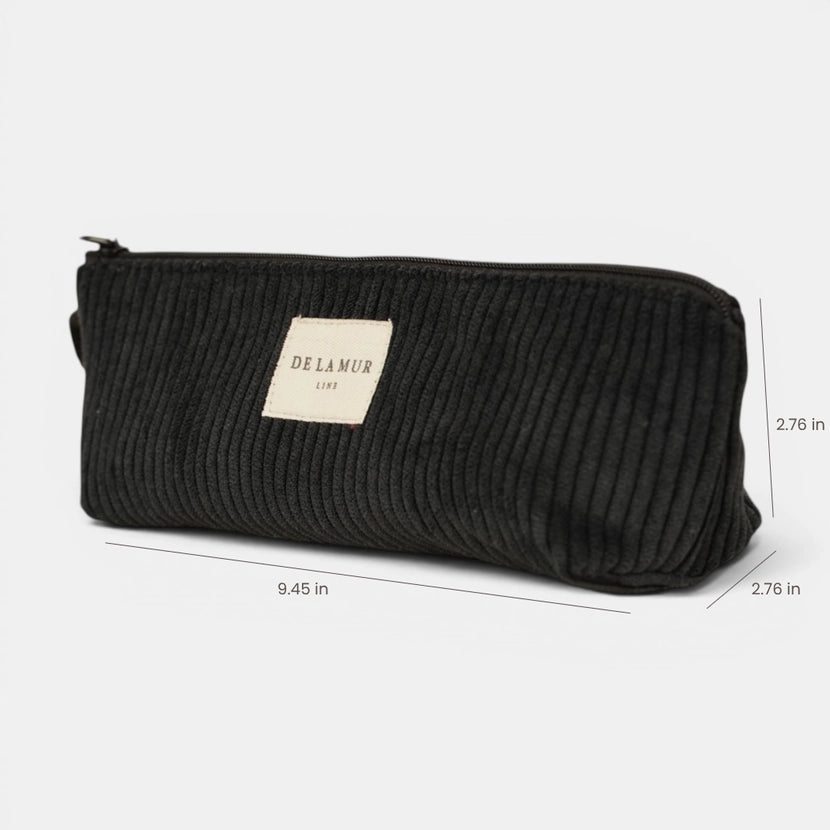 De La Mur Line US Inc. - Corduroy Pencil Case - Black