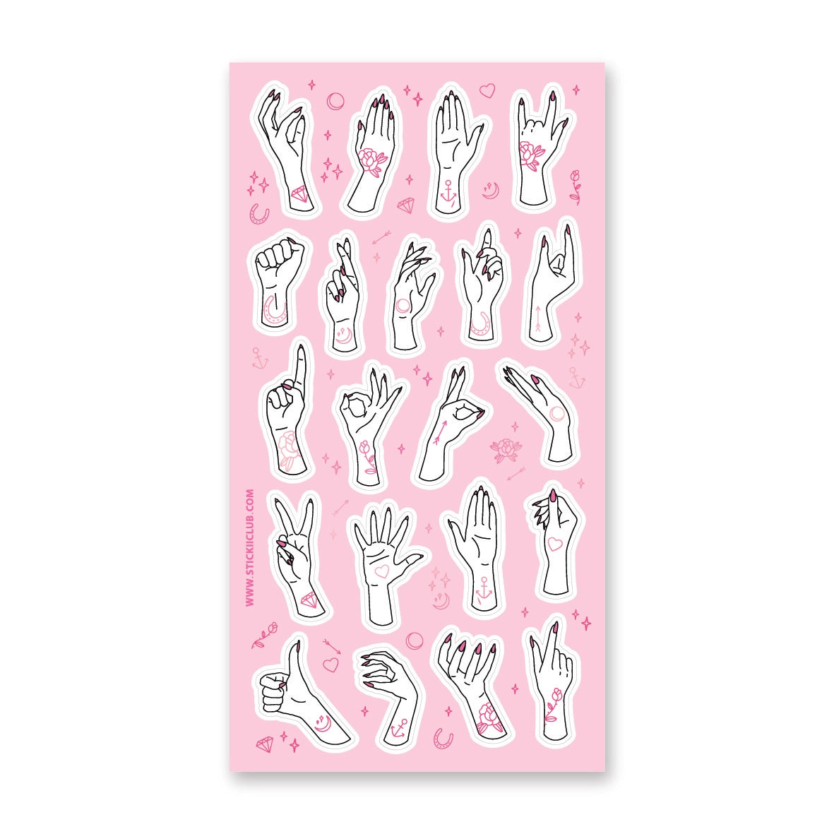 STICKII Sticker Sheet - Tattoo Hands