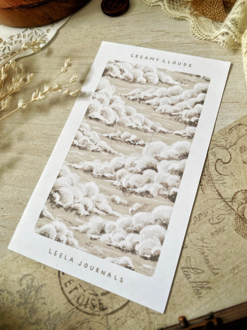 Leelajournals Sticker Sheet - Creamy Clouds