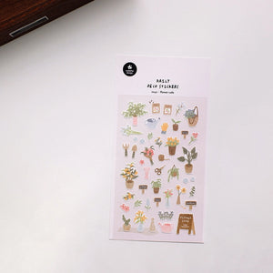Suatelier Design - Sticker Sheet - Flower Cafe