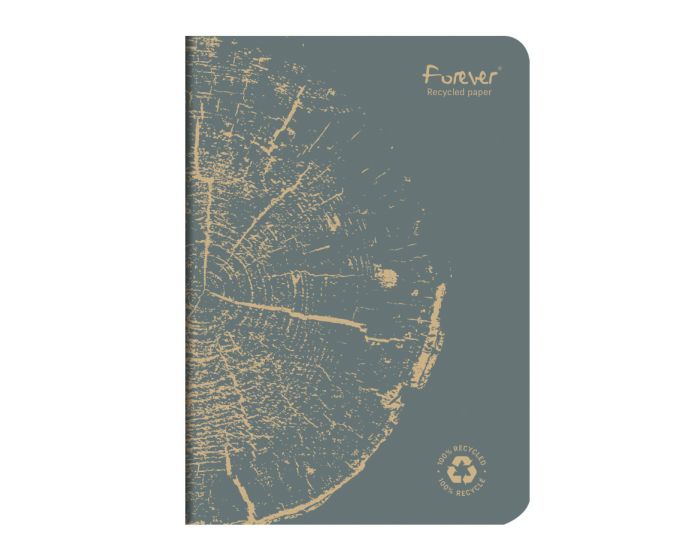 Clairefontaine Forever - A5 Side Staple Bound Lined 100% Recycled Paper