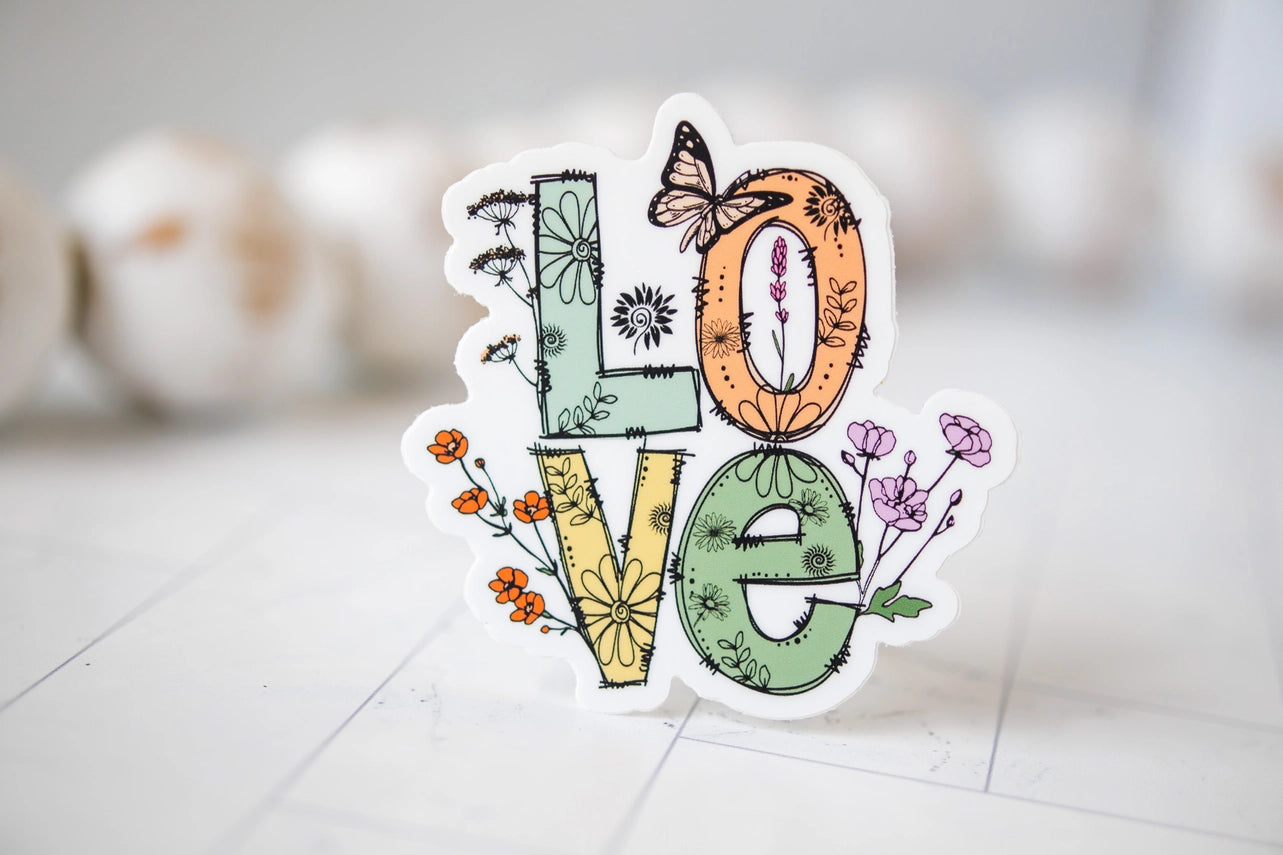 Savannah and James Co - Vinyl Sticker - Love Floral