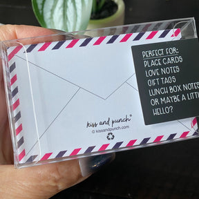 Kiss and Punch - Mini Notecard - Airmail Variation