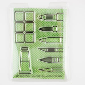 The Well Appointed Desk - Clear Stamp Set - Art Supply Bin