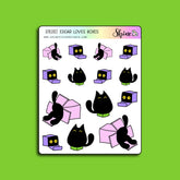Shine Sticker Studio Sticker Sheet - Edgar Loves Boxes