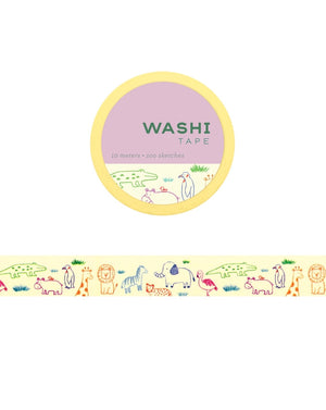 Girl of ALL WORK - Washi tape - 15mm - Zoo Sketches