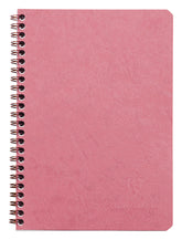 Clairefontaine Basics - A5 Side Wirebound Notebook With Pockets- Rose Lined