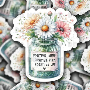 It's Transfer Time - Die Cut Sticker - Positive Mind Positive Vibes