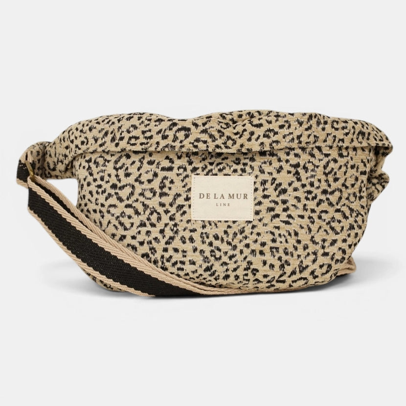 De La Mur Line US Inc. - Leopard Jacquard Fanny Pack - Beige & Black