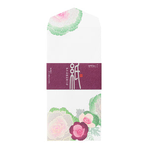 Midori Envelopes - Silk-printing Flowering Kale Wreath 005