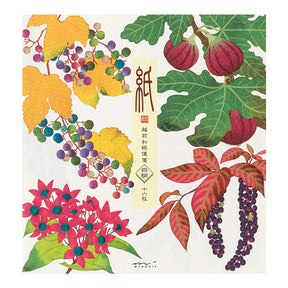 Midori Letter Pad - Four Designs Autumn Fruits 033