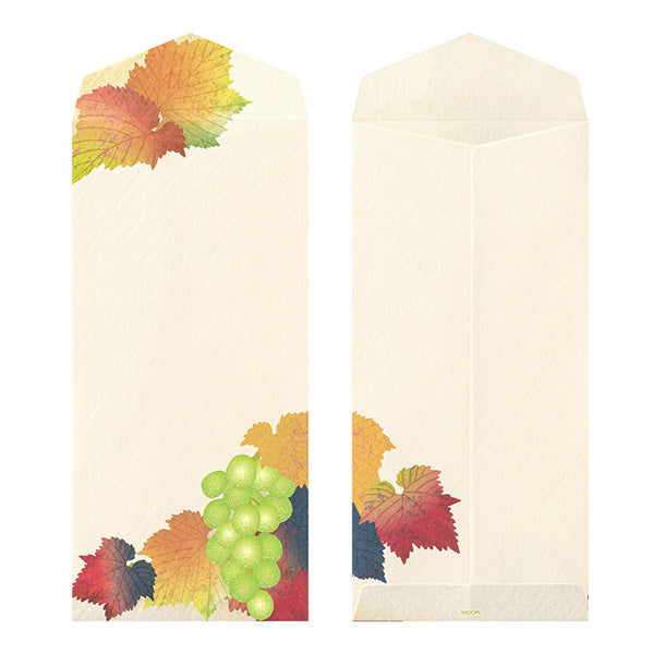 Midori Envelopes - Silk Printing Grape Pattern 040