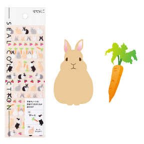 Midori Notebook Stickers - Rabbit