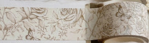 Leelajournals Washi Tape - White Rose & Butterflies