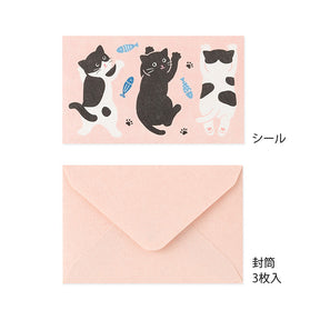 Midori Mini Letter Set - Hungry Cat